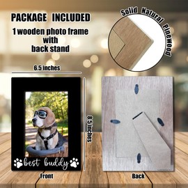 FRRCREU Minimalism Photo Frame For 4 X 6 Picture With Back Bracket - Best Buddy - Dog Owner Picture Frame, Desktop Shelf Display,Gifts Dog Lovers Dog Owner,Home Office Decor Or Memorial Gifts - C14