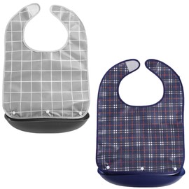sugarello Nursing Apron, Meal Apron, Waterproof, Includes Saucer, For Adults, Nursing Supplies, Elderly, Apron, Velcro Tape, One Touch, Medium Size, Set of 2
