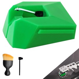 AT-VMN95E Diamond Record Needle Replacement Stylus, Compatible with Audio-Technica AT-LP120X-USB Record Player, for AT-VMN95E Replacement Stylus(GREEN)