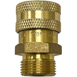 Simpson Cleaning 7105057 Replacement QC Socket for Pressure Washer Hoses Up to 4500 PSI, Male M22, Gold
