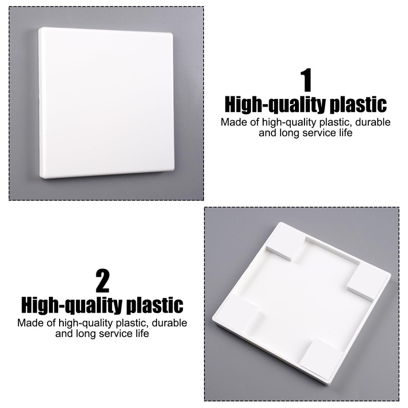 Pack of 2 Flush-Mounted Blind Covers, 8.6 x 8.6 cm,