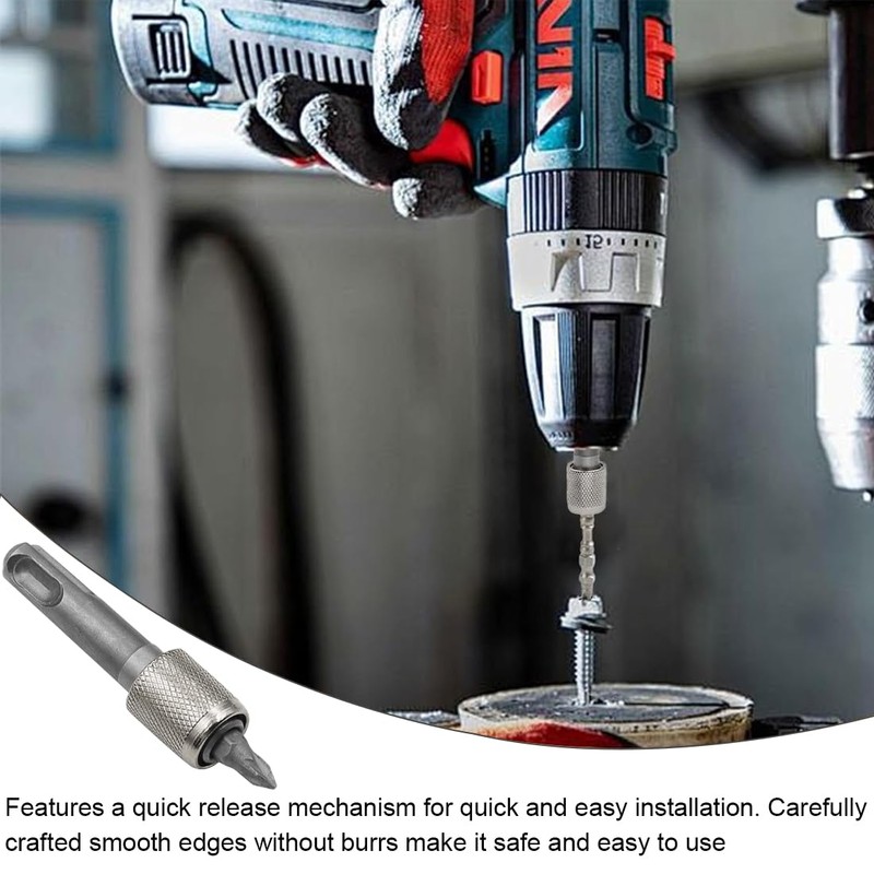 QIBZI SDS Shank Drill Bit 6.35mm SDS Plus Adapter for