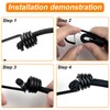 3/8 inch Plastic-Coated Bungee Shock Cord Hook, 30 PCs Plastic