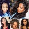 Spring Twist Crochet Hair Extensions 8" for Braiding #Naure Black