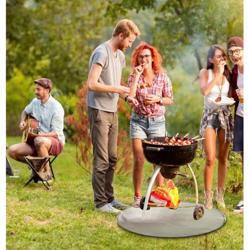 Fire pit mat Grill Mat Gas BBQ Fireproof Mat Heat