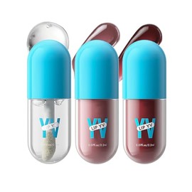 Set de Brillos Labiales 3 Piezas con Aguacate, Set A  Textura Suave y Nutritiva, Larga Duración, Look Natural, Labios Saludables                      