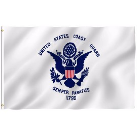 Unbranded 3x5 USCG US Coast Guard Semper Paratus Military Indoor Outdoor Flag Banner 100D