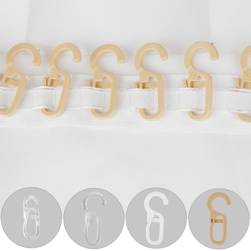 Pack of 50 Folding Hooks for Curtain Rings with up