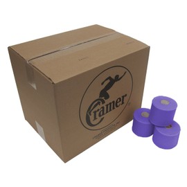 Cramer Tape Underwrap, Bulk Case of 48 Rolls of PreWrap for Athletic Taping, Hair Tie, Headband, Patellar Support, Pre-Wrap Athletic Tape Supplies, 2.75" X 48 Yard Rolls of Pre Wrap, Purple