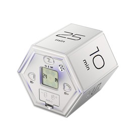 Irfora Hexagonal Digital Clock Timer, Magnetic Cube Timer, Kitchen Hexagonal Flip Timer for Studying, Cooking, Exercising, Easy to Use Magnetic Flip Focus Timer