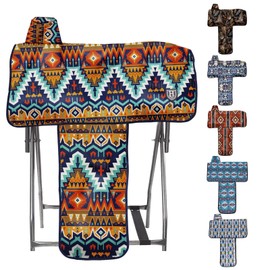 Harrison Howard Sturdy Waterproof Western Saddle Cover with Stylish Prints That Stand Out Keep Your Saddle in Pristine Condition Perfect for Showing or Riding Events-Tribal Vibe