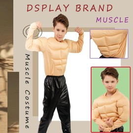 Boys Strong Muscle Shirt Costume (10-12Y)