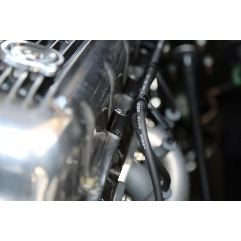 8pc. Billet Ignition Wire Loom Set Black. Best looking/ function