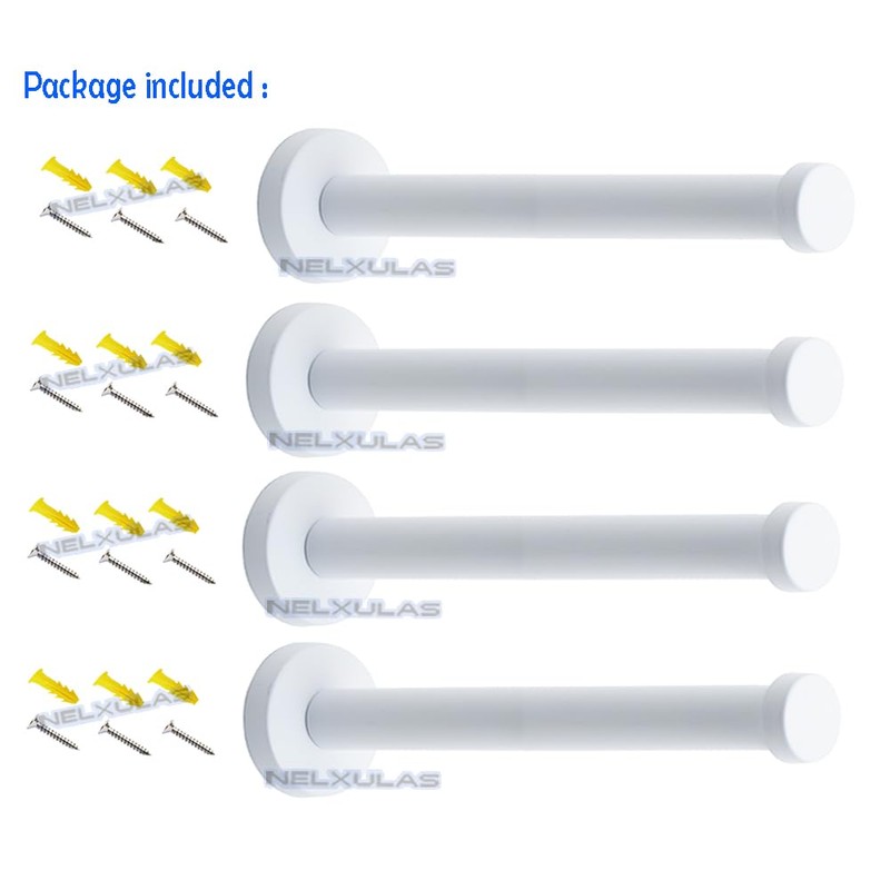 NELXULAS Classic White Stainless Steel Single Super Heavy Duty Wall