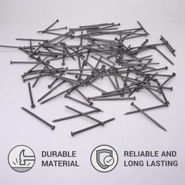 (Pack of 400 pcs) Steel 2.0 x 50 mm Construction Nails, Flat Round Head, Multi-Purpose Common Bright Wire Nails, Woodwork (400, 2.0 x 50 mm)