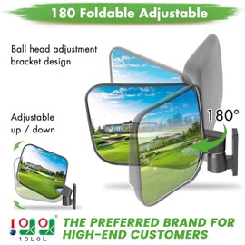 10L0L Golf Cart Mirrors with Turn Signal Side Rear View Mirror Set Compactible with EZGO Club Car Yamaha Gas & Electric Golf Carts