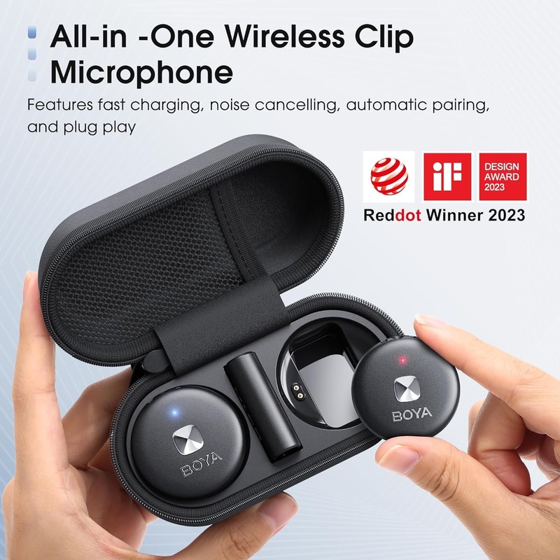 BOYA Omic-U-B Wireless Microphone System, 50M Wireless Transmission Range, USB-C