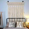 DDBESSIC Boho Macrame Curtains, 71x35inch Beige Hand Woven Window Curtain