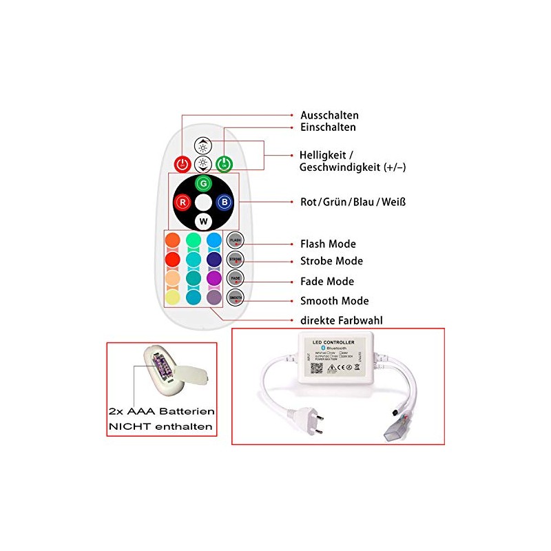 FOLGEMIR 230 V Bluetooth Power Supply Transformer for 5050 RGB