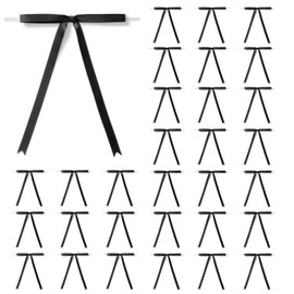 MORSUNBELA Gift Bows Decorative Black Gift Bows Bow Wedding for Birthday Communion Christmas Gift Wrapping Pack of 50