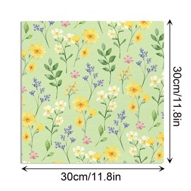 24 Sheets Spring Butterfly Flower Pattern Paper 11.8'' x 11.8'' Flower Butterfly Scrapbook Paper Pack Green Butterfly Floral Double-Sided Cardstock Spring Floral Card Making Patterned Craft Decorative