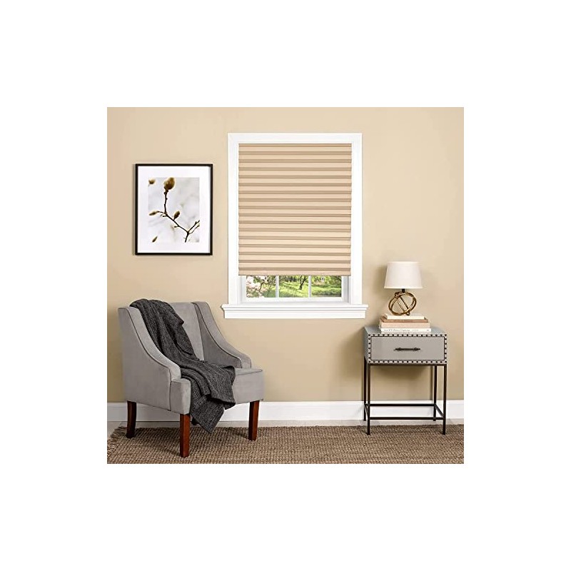 PowerSellerUSA Pleated Window Shades, Window Blinds Room Darkening Blinds 1"