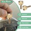 M METERXITY 4-Pack Knurled Thumb Screws, M3x10mm Solid Brass Flat