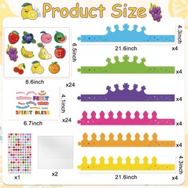 Cinrobiye 24 Set Fruit of The Spirit Crafts DIY Fruit of The Spirit Paper Crowns Craft Kits Make Your Own Religious Hat for Sunday School Christian Bible Activity DIY VBS Classroom Party Supplies