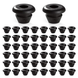 YIXISI 50 Pieces Diameter 4 x 6 mm Rubber Grommets, Closed Rubber Grommets, Cable Grommet, Rubber Grommet, Electric Conductor Sealing Ring, for Cable Protection, Cable Duct