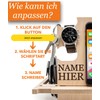 Personalisierte Docking Station Holz – Geschenk für Männer zum Geburtstag