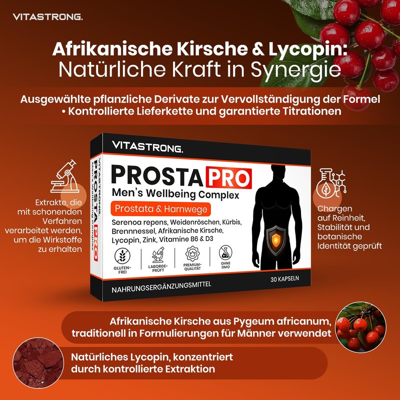 Vitastrong ProstaPro with Serenoa Repens 45% Pumpkin 1 Capsule Daily