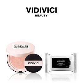 Vidivici Skin Illumination Tone-Up Sun Cushion SPF30 PA++ (+Free gift of 30 makeup cleansing cloths) / 스킨 일루미네이션 톤업 선 쿠션 SPF30 PA++ (+메이크업 클렌징 클로스 30매 증정)