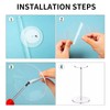 XSEXO Set of 2 Clear Acrylic Hat Stand and Wig