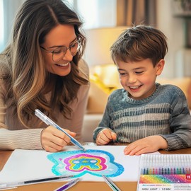 XWT Retractable Glitter Gel Pen 36 Colors, Sparkle Glitter Gel Pens, 1mm Fine Point Metallic Glitter Gel Pen Set, for Journaling Art Projects, Kids Adult Coloring Supplies, Highlighters