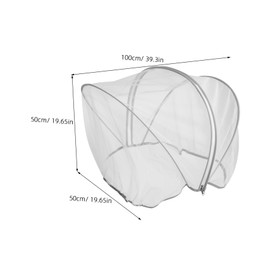 VICASKY Tent with Zipper: Bassinet Canopy for Travel - Breathable Mesh Netting for Newborns Lightweight and Easy to Fold Keeps Cats Out