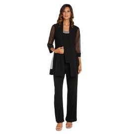 R&M Richards Women's Plus Size Elegant, Black, 16W