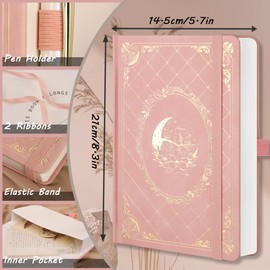 MGGAO Lined Journal Notebook for Women Men, 320 Numbered Pages 100 GSM Thick Paper, A5 Hardcover Journals for Writing, College Ruled Notebook, for School, Travel, Work