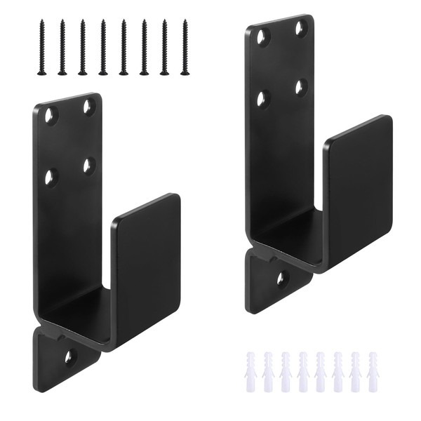 WENHUALI 2x4 Door Barricade Brackets, 2 Pack Heavy Duty Door