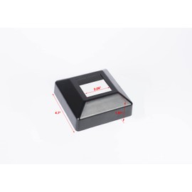 Post Cover Plate for 2" Floor Flange, Flange Base Shoe for Railings, Post Skirt Cover, one-Piece, Black