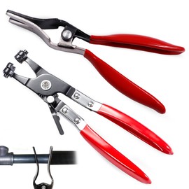 Hose Clamp Pliers Set, Heavy Duty Hose Clip Pliers Hose Pliers Straight Throat Type and Fuel Line Pliers for Car Fuel Vacuum Line Remover Pliers