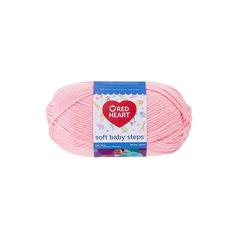 Red Heart Soft Baby Steps Yarn, Baby Pink (E746.9700)