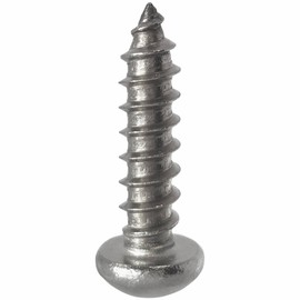 #12 x 1-1/2" Round Head Sheet Metal Screws, Phillips Drive, Stainless Steel 18-8, Full Thread, Bright Finish, Self-Tapping, Type A, Quantity 50 by Fastenere