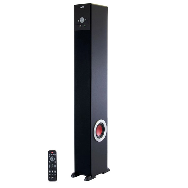 beFree Sound Bluetooth Powered 90 Watt Tower Speaker in Black