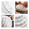 8 inch Round Paper Doilies/Lace Paper Placemats/Disposable Greaseproof Doilies,White,Pack of