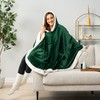 PAVILIA Wearable Blanket for Women, Hooded Poncho Warm Cape Blanket,