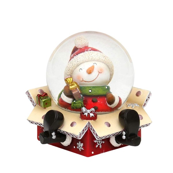 Dekohelden24 501211-SM Snow Globe with Snowman, Dimensions H/W/Diameter of Ball: