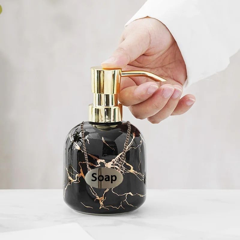 Gold Metal Bottle Tag with Laser Etched 'Body Wash' with
