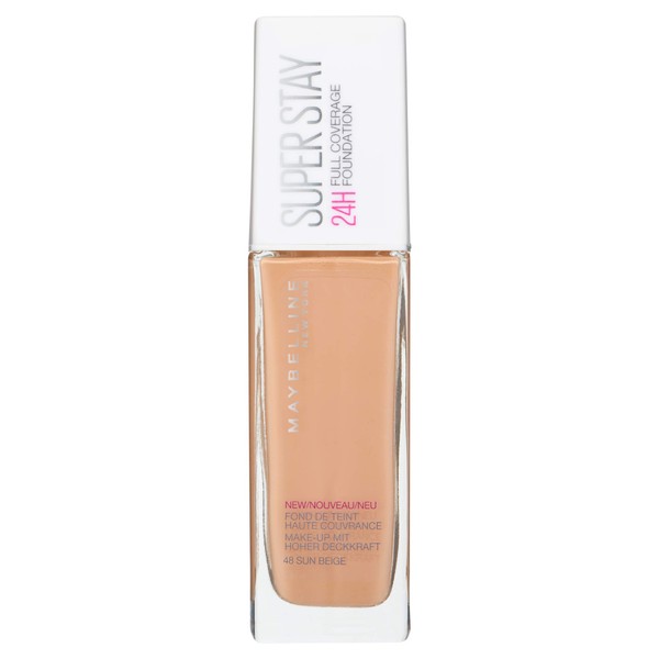 Maybelline New York Foundation Superstay 24 Hour Foundation Light Feel Water and Transfer Resistant 30ml 48 Sun Beige