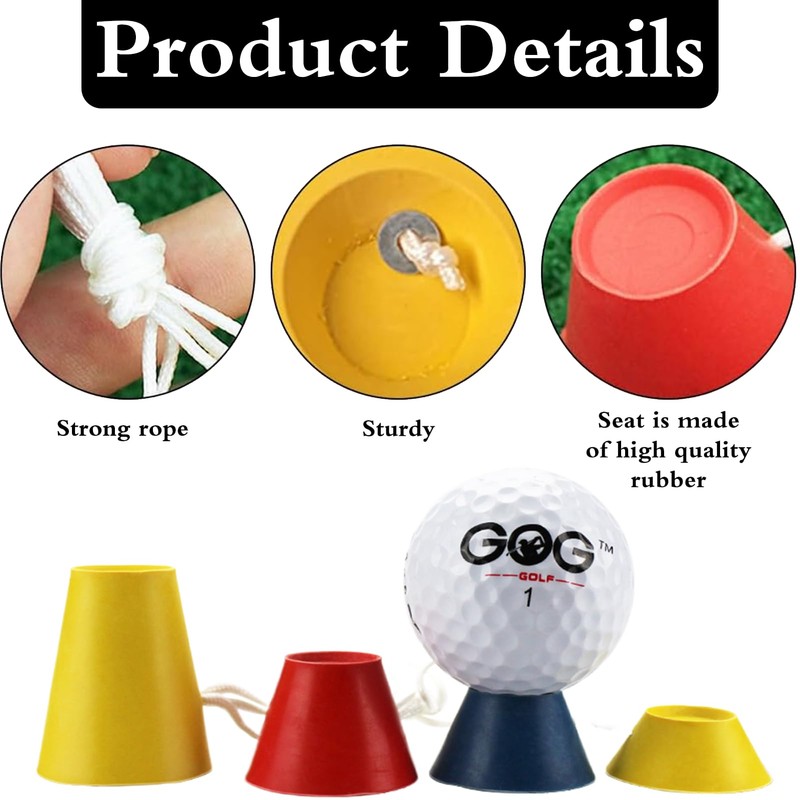DAAIZIII Golf Tees, Pack of 4 Golf Tees, Plastic Golf