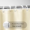 AooHome Shower Curtain Liner, Fabric Bathroom Curtain with Hooks for